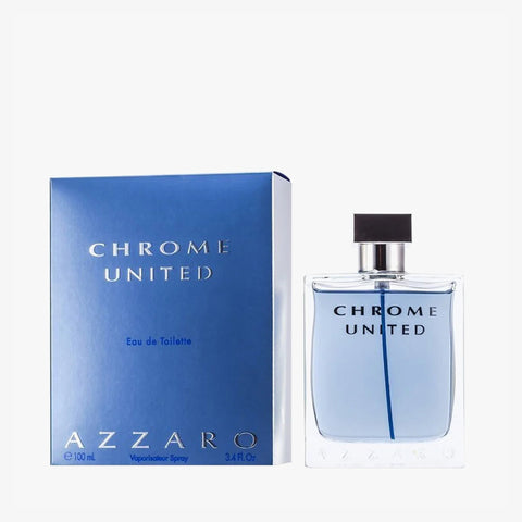 Chrome United For Men By Azzaro Eau de Toilette Spray 3.4 oz