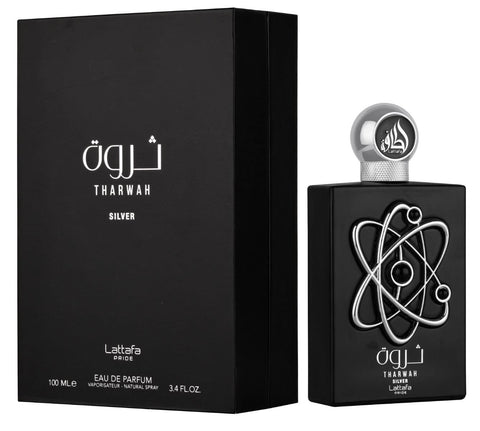 Tharwah Silver by Lattafa Eau De Parfum Spray 3.4 oz