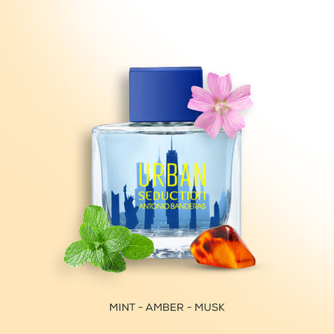 Urban Seduction Blue For Men By Antonio Banderas Eau De Toilette Spray 3.4 Oz