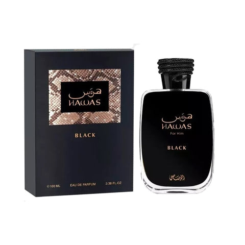 Hawas Black For Men By By Rasasi Eau De Parfum Spray 3.3 oz