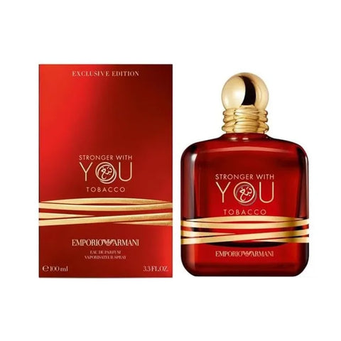 Stronger With You Tobacco For Men By Giorgio Armani Eau de Parfum Spray 3.4 oz