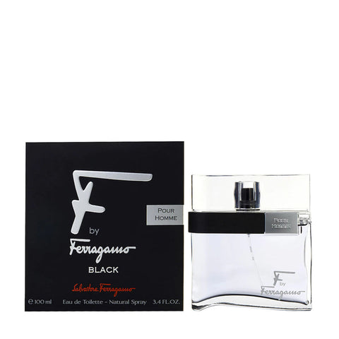 F Black For Men By Salvatore Ferragamo Eau De Toilette Spray 3.4 Oz 