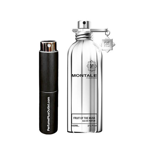 Travel Spray Black 0.27 oz filled with Fruits of the Musk Eau de Parfum By Montale